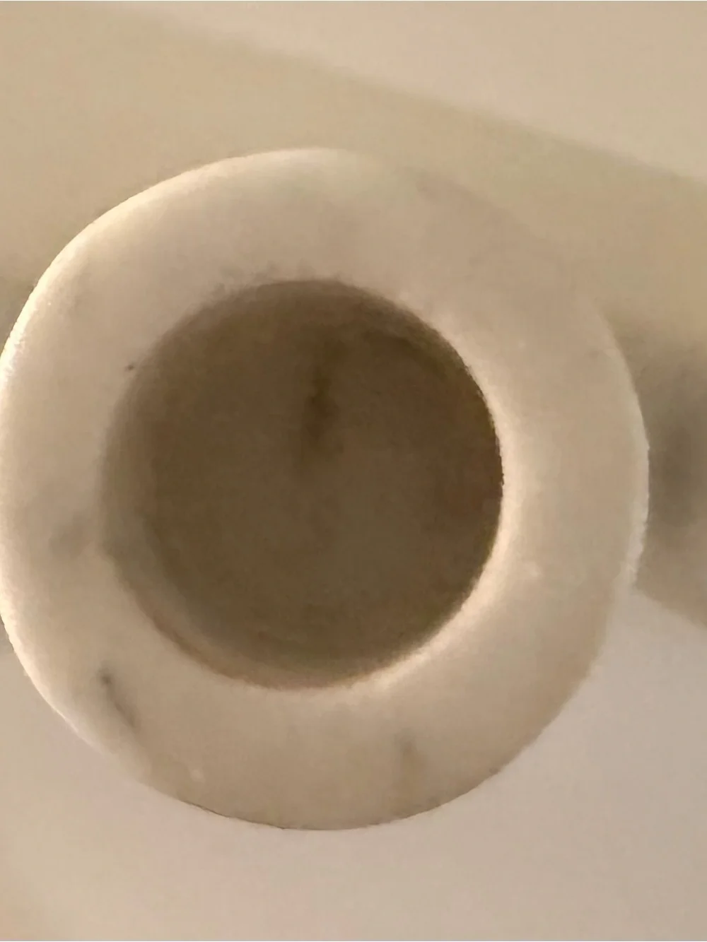 Crate&Barrel White Solid Marble Taper Candle Holders Set of 3